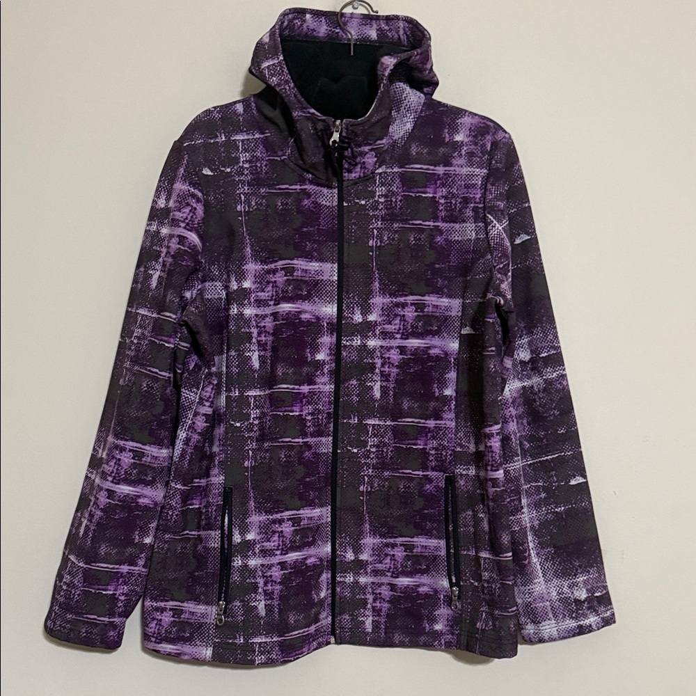 XERSION Performance softshell jacket Womens Purple XL full zip outdoor hiking